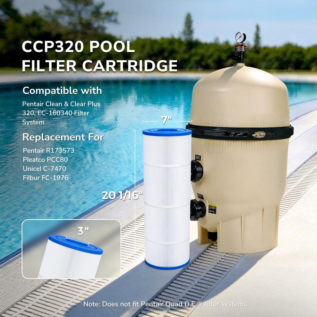 CCP320 Pool Filter Compatible with Pentair R173573, PCC80