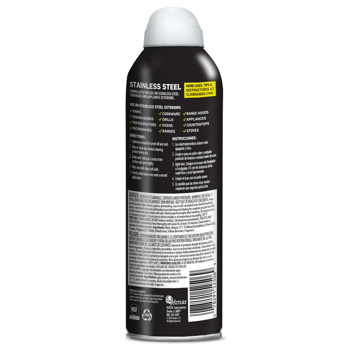 Brands Spot Free Stainless Steel Cleaner, 12 oz. Spray Can