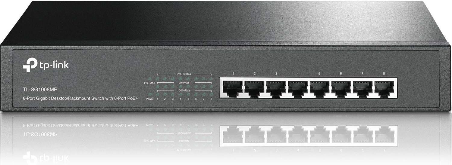 8 Port Gigabit PoE Switch | 8 PoE+ Ports @126W | Plug & Play | Limited Lifetime Protection | Desktop/ Rackmount |