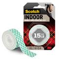 Indoor Double-Sided Mounting Tape, White, 1 Roll, 1 x 125 in