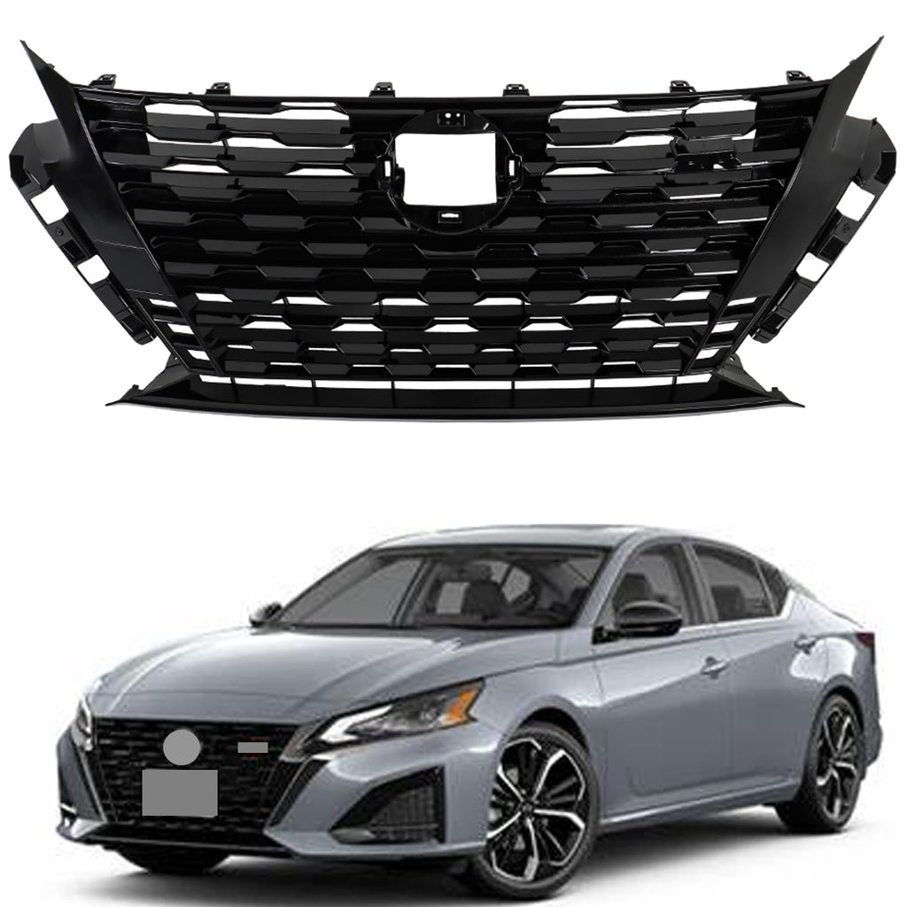 TJHSM Mesh Front Bumper Grille Black Assembly Replacement for Altima
