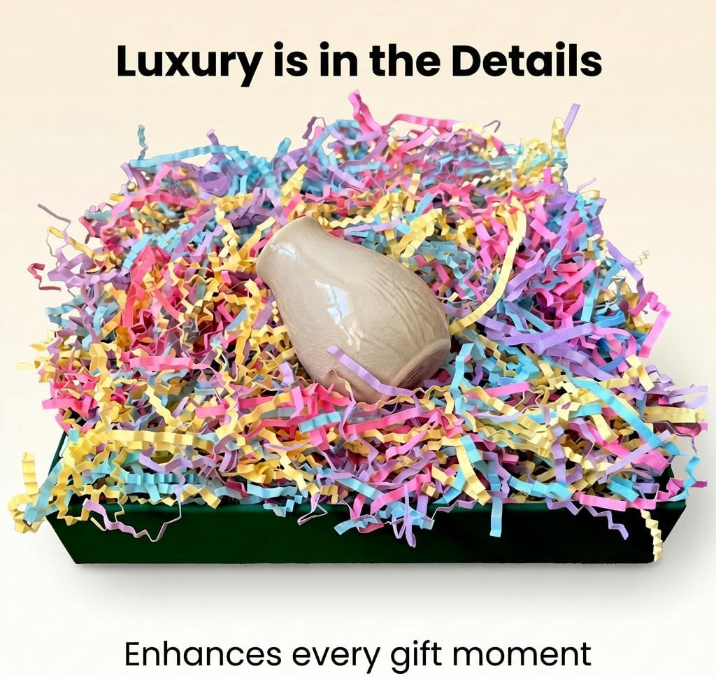 1 LB Colorful Crinkle Cut Paper Shred Filler Packaging for Gift Wrap, Boxes Basket Filler,Wedding Birthday Christmas