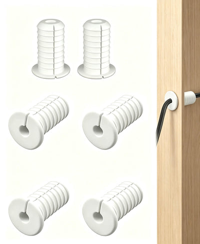 4 Pack 3/4 Inch 19mm White Split Cable Grommet - Waterproof Anti-Slip Wall Feedthrough Bushing for Starlink Satellite Dish - Easy Install Wire Protector for Ethernet TV Network Cables
