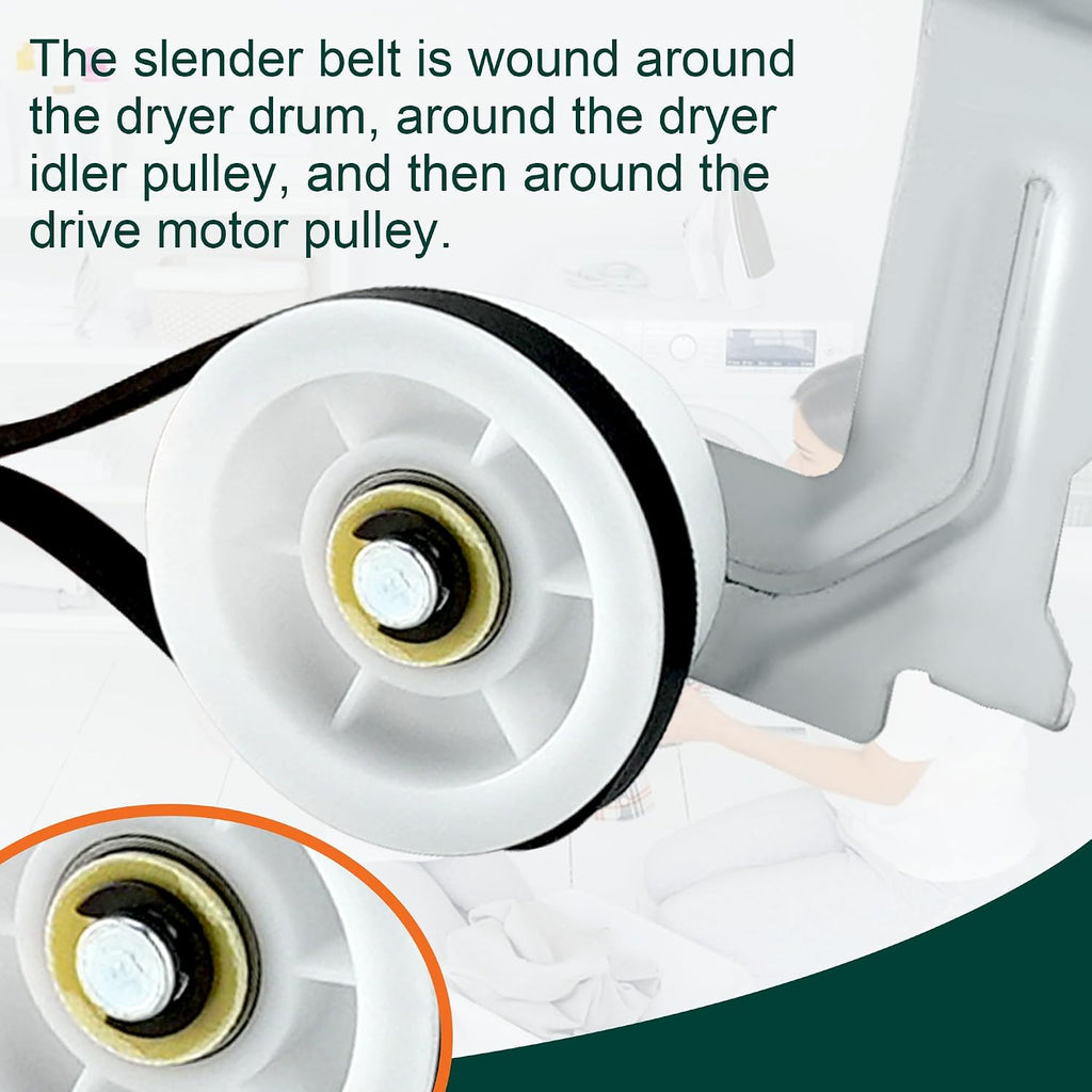 DC93-00634A Dryer Idler Pulley Assembly (Upgraded Silent Dual Ball Bearing)&6602-001655 Dryer Drum tensioner