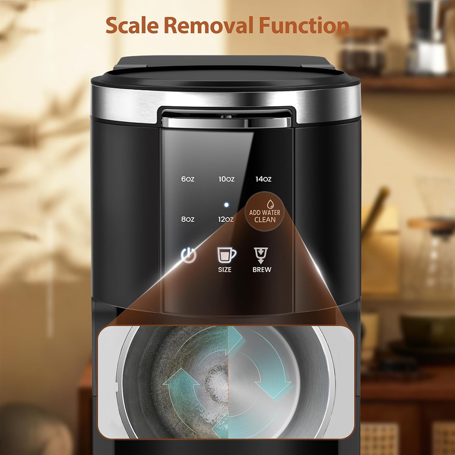 Single Serve Coffee Maker for Capsule & Ground Coffee | Fast Coffee Machine with Memory Function, 6 to 14 oz Brew