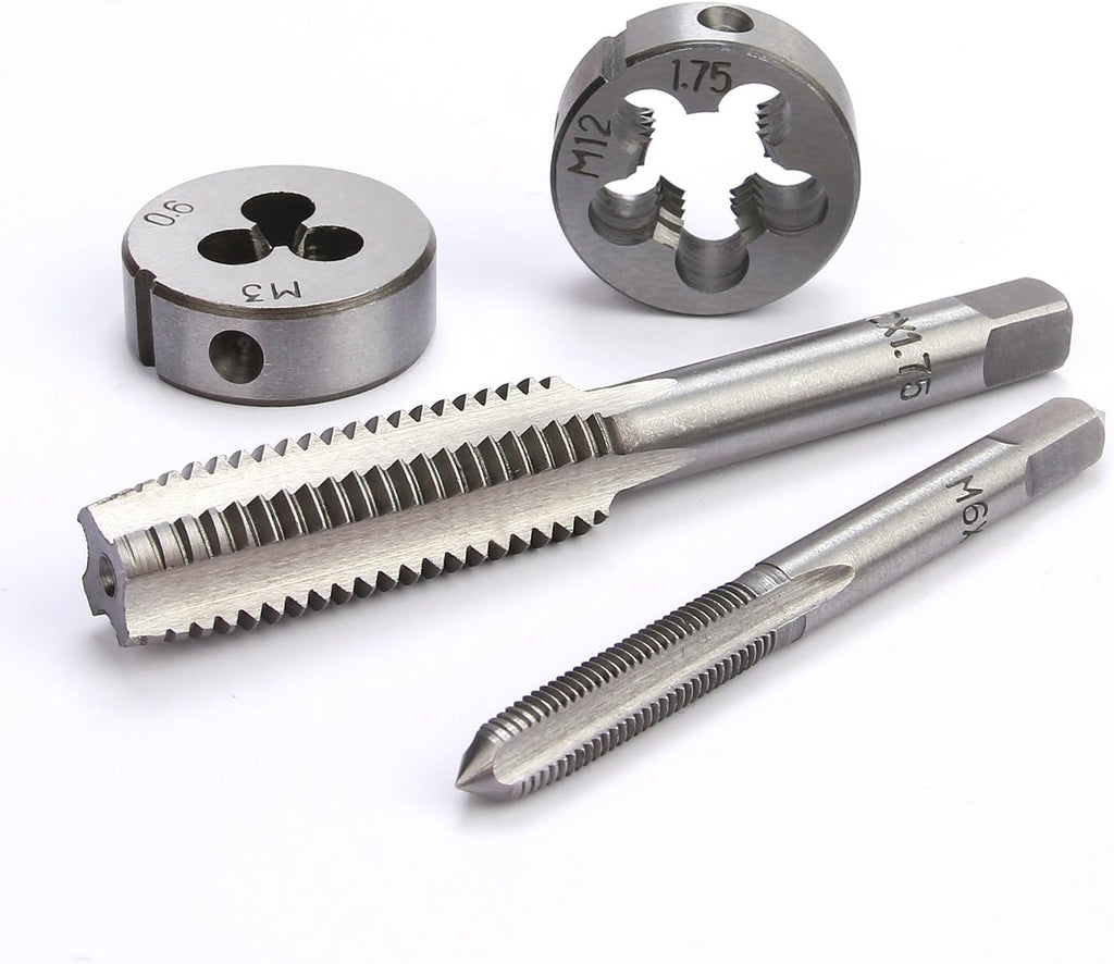 EFFICERE 40-Piece Premium Tap and Die Set, Metric Screw Threads M3, M4, M5, M6, M7, M8, M10, M12, Both Coarse and Fine Types | Essential Threading Tool Kit with Complete Handles, Accessories and Case