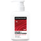 Color + Clenditioner, Semi-Permanent Hair Color, Red, 12 Fl Oz