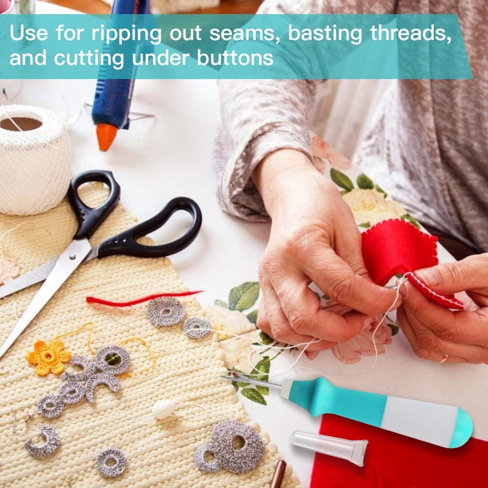 Seam Ripper 3 PCS Ergonomic Grip Sewing Thread Remover Tool