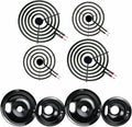 W10290350 W10290353 Drip Pans & MP22YA Electric Burner Element Set