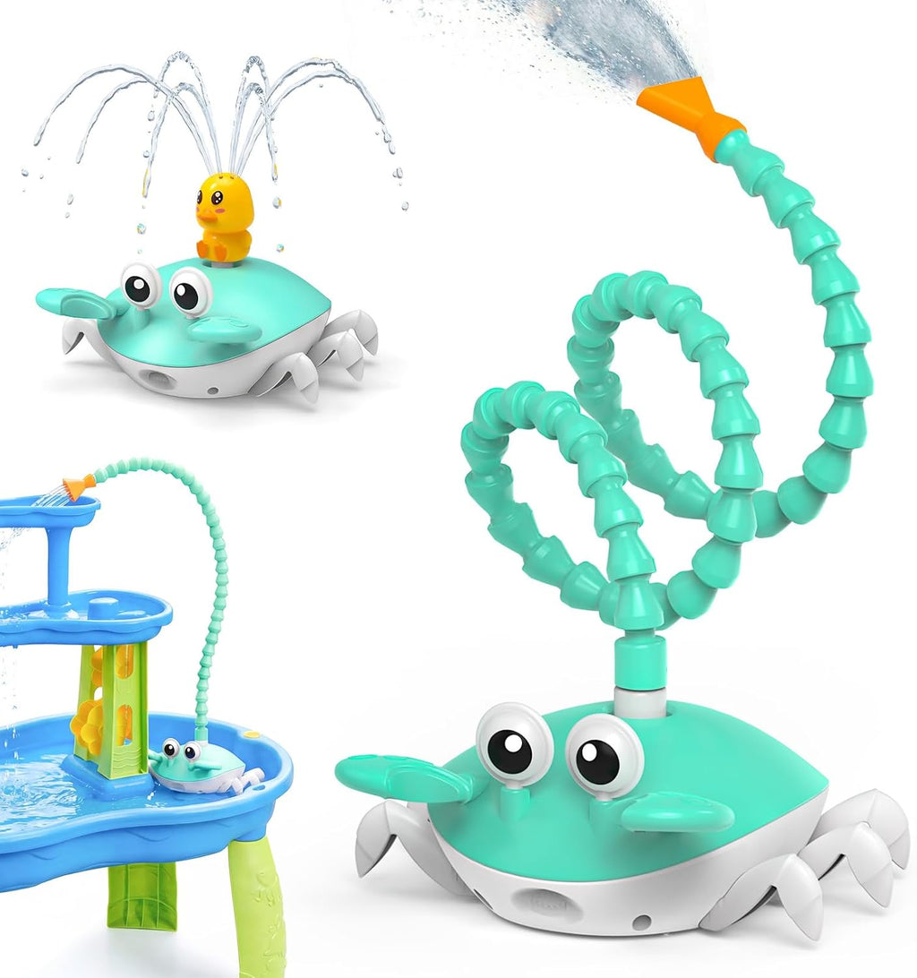 Water Table Pump, 5400mAh Rechargeable Crab Water Pump Toy for Kids age 1-3 with 8Hrs Play time, IP67 Waterproof, 3