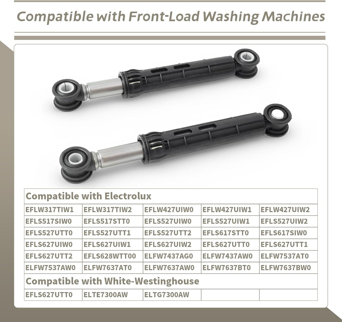 2PCS 137412601 Washer Shock Absorbers Replacement for Electrolux for White-Westinghouse for Westinghouse Washing Machine Absorber Replaces 4451632 AP6031110 PS11765900 EAP11765900 PD00045933