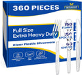 360 Count Extra Heavy Duty Plastic Silverware Set – Heat Resistant & BPA Free Disposable Silverware Cutlery 150
