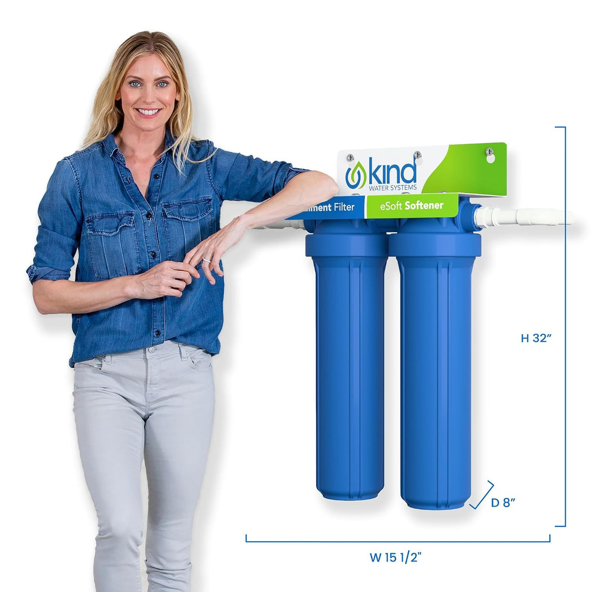 Whole House Salt Free Water Softener Alternative - Filters Dirt, Sand, and Debris - Protects Plumbing and Appliances