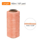 Waxed Thread Wax String 197 Yard 1mm 210D Flat Light Pink