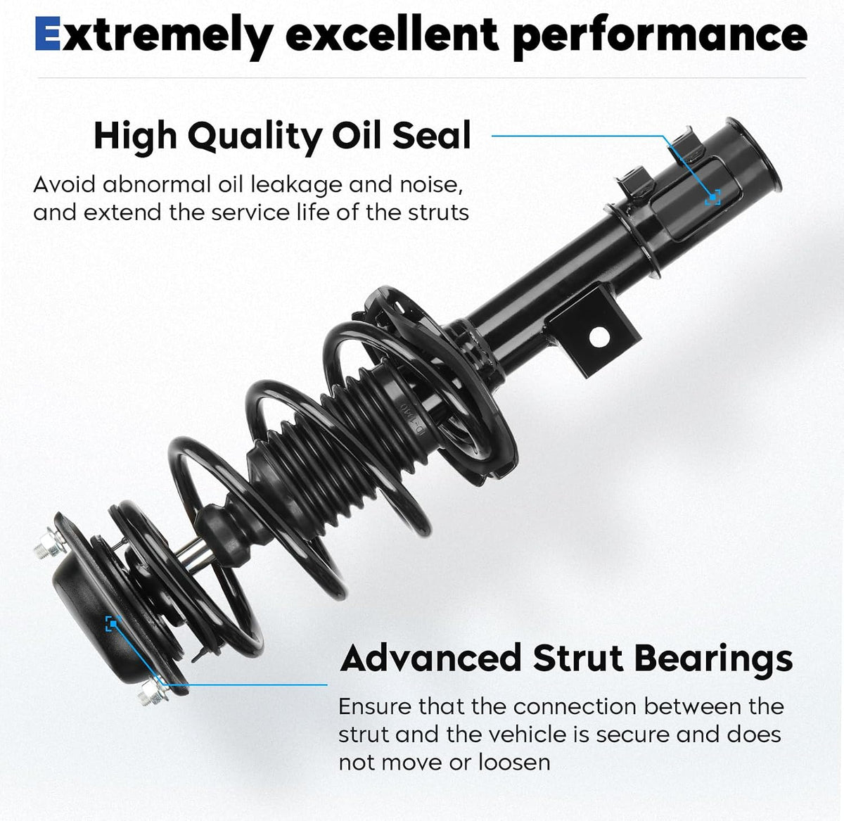 Front Struts Assembly Fit for Hyundai Elantra Sedan 2011-2016, w/Sway Bars
