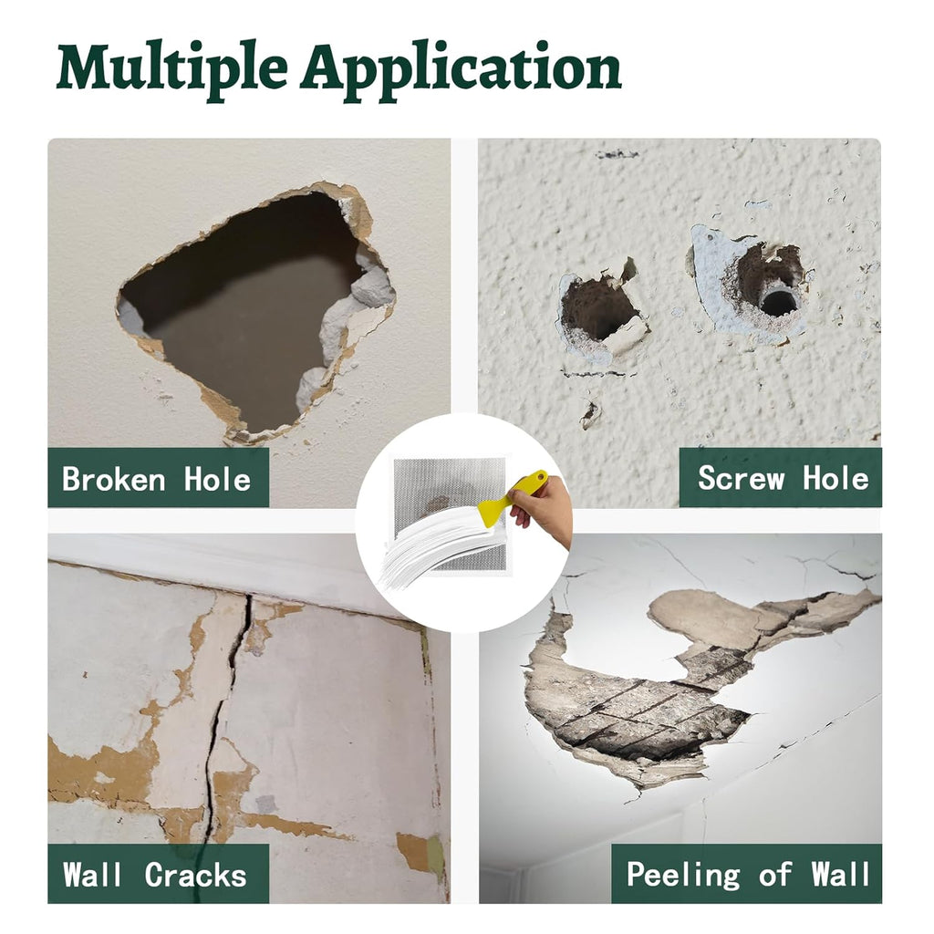 Drywall Repair Kit 12 x 12 Inch Drywall Patch Kit Large Hole (5Pcs) Wall Patch Repair Kit for Ceiling Large Holes