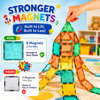Magnetic Tiles for Kids, STEM Building Magnetic Blocks, 100-Piece