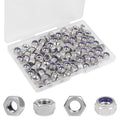 100PCS M5 Locknuts M5x0.8mm Nylon Insert Hex Lock Nuts