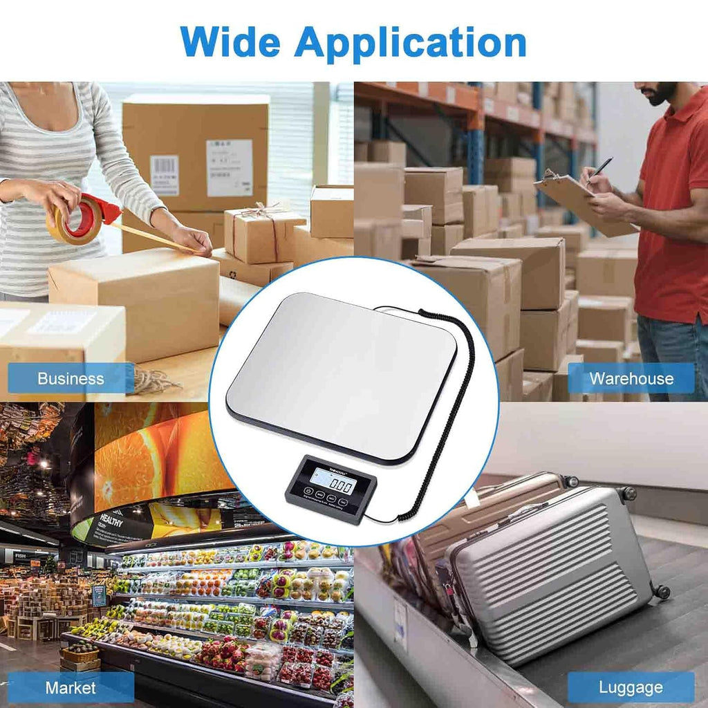 440lb Digital Shipping Scale, 1oz Accurate Postal Scale | Large Backlit LCD, Hold/Tare Function, USB & Battery Power