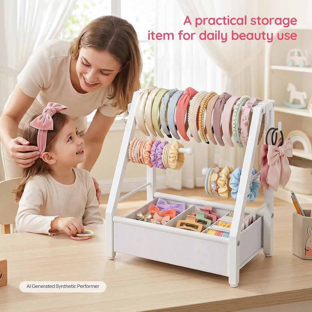 Headband Holder Stand for Girls Women, Hair Accessories Organizer | Metal Frame Headband Storage Organizer with