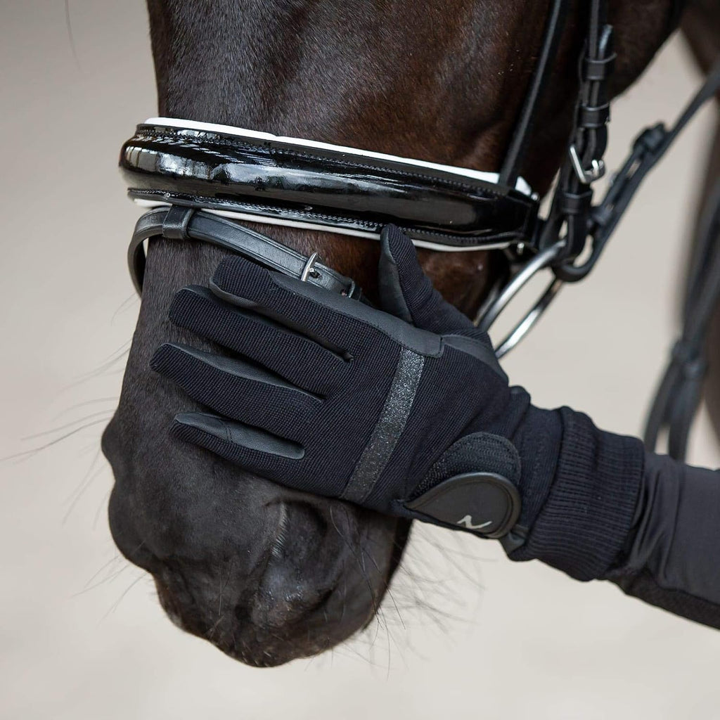 Horse Riding Gloves Equestrian Women, Strong PU Grip Leather Design