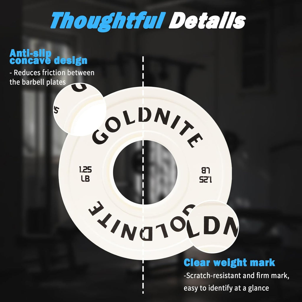 Change Plates Set 1.25LB 2.5LB 5LB Set Fractional Weight Plate Olympic Bumper Plates for Cross Training Steel Insert