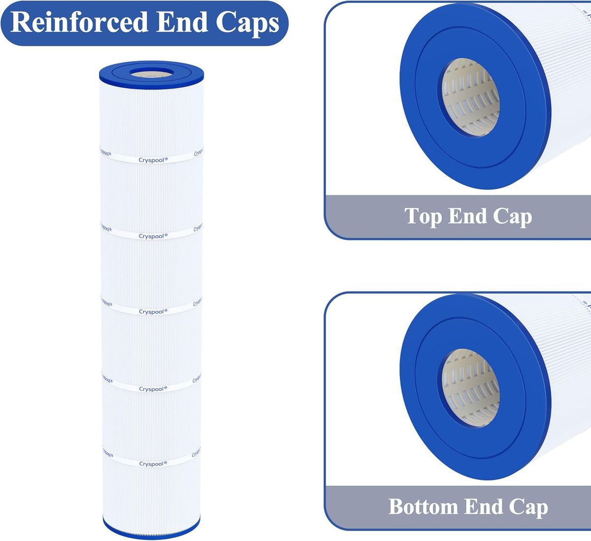 Cryspool 07112 Pool Filter Cartridges Replace CCP520, R173578, 4 Pack