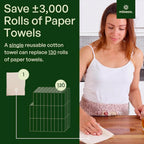 12 Pack Reusable Kitchen Paper Towels, Organic Multicolor Cloths