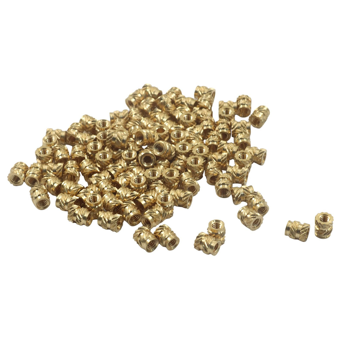 ZOCCVI Brass Threaded Inserts, M2x4x3.5mm, 100 Pcs