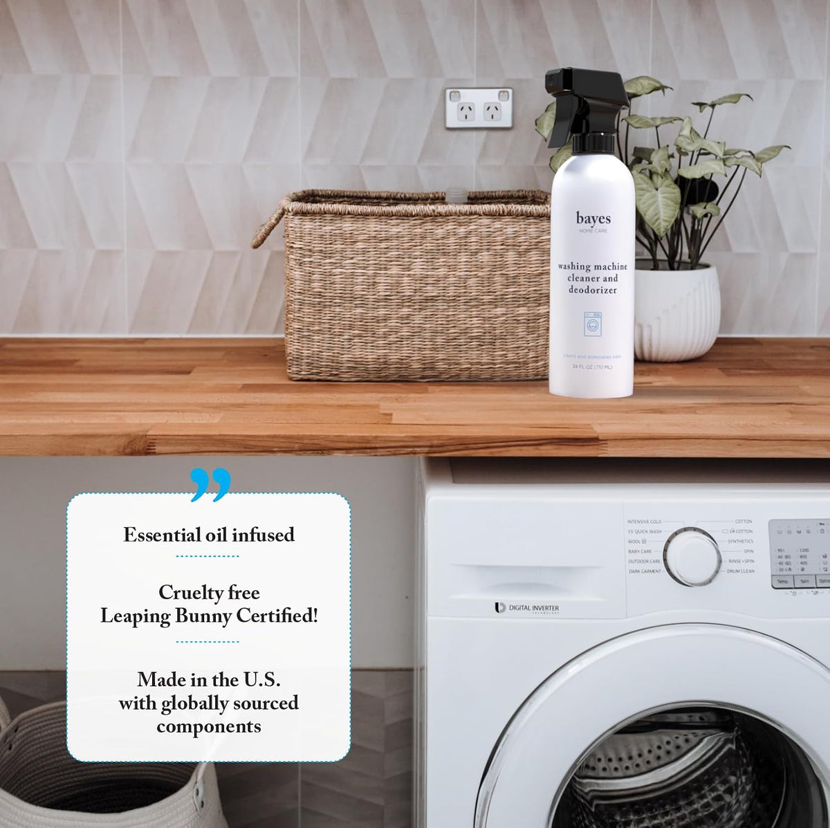 Washing Machine Cleaner & Deodorizer - Cleans and Eliminates Odors for Fresh Smelling Laundry - 24 Ounce