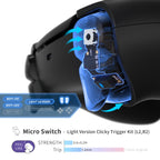 eXtremeRate Micro Switch - Light Version Tactile Clicky Hair Trigger Kit V2 for PS5 Controller BDM-010 020 Shoulder Buttons, Ergonomic Micro Switches L2R2 Tactile L1R1 Mouse Click for PS5 Controller