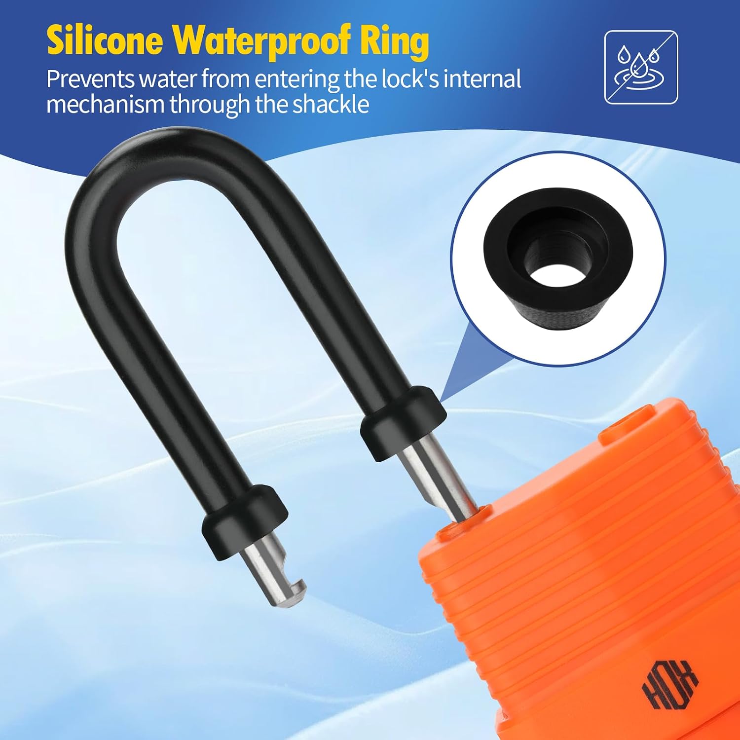 6-Pack Weather Resistant Padlocks – 40mm Laminated Steel, Chrome Plated with 2-inch Shackle, Vinyl Wrapped, Hardened