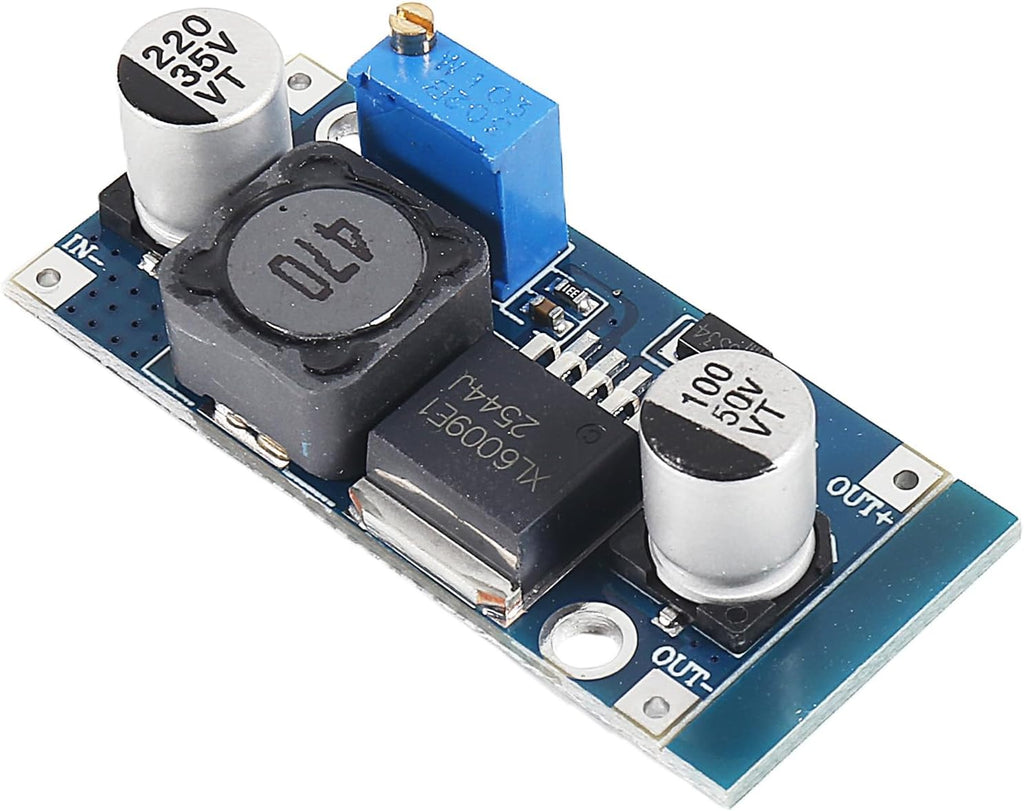 2Pcs XL6009 DC-DC Boost Converter Module Adjustable 5-35V Output 3-30V Input 400KHz Power Circuit Board Step-up Transformer Power Module for DIY Electronics Projects