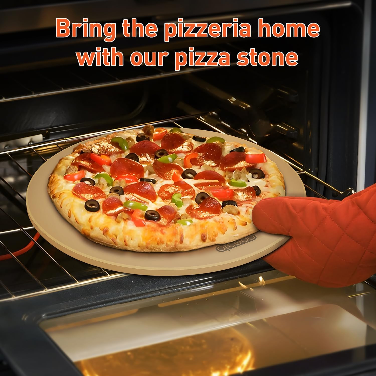 Pizza Stone 16 Inch, Round Baking Stone for Bread Thermal Shock Resistant BBQ Grilling Pizza Pan Cordierite Cooking