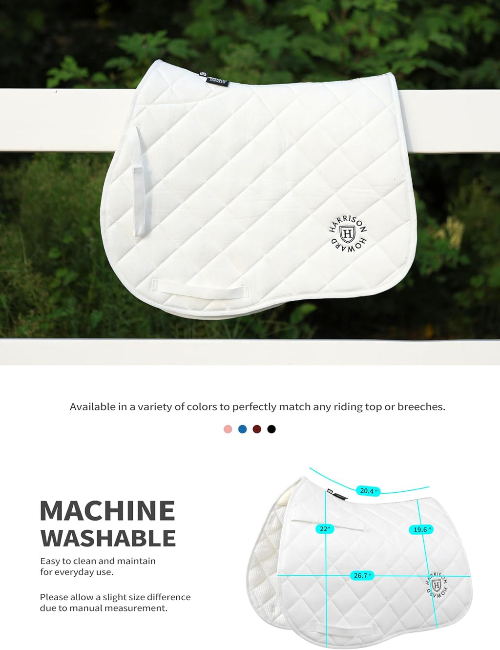 English Saddle Pad for Horse Riding, All Purpose Saddle Pad