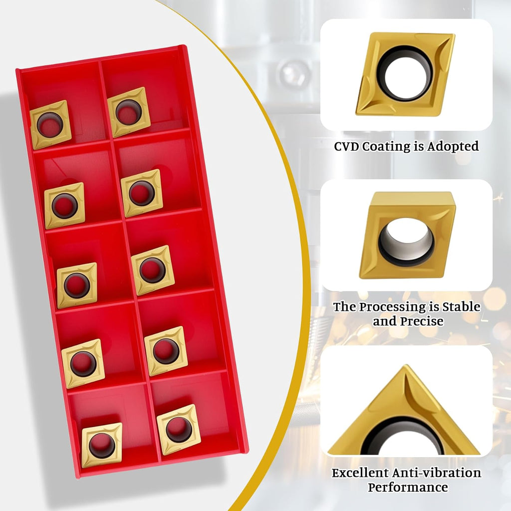 20Pcs CCMT32.51 CCMT09T304 Carbide Turning Inserts