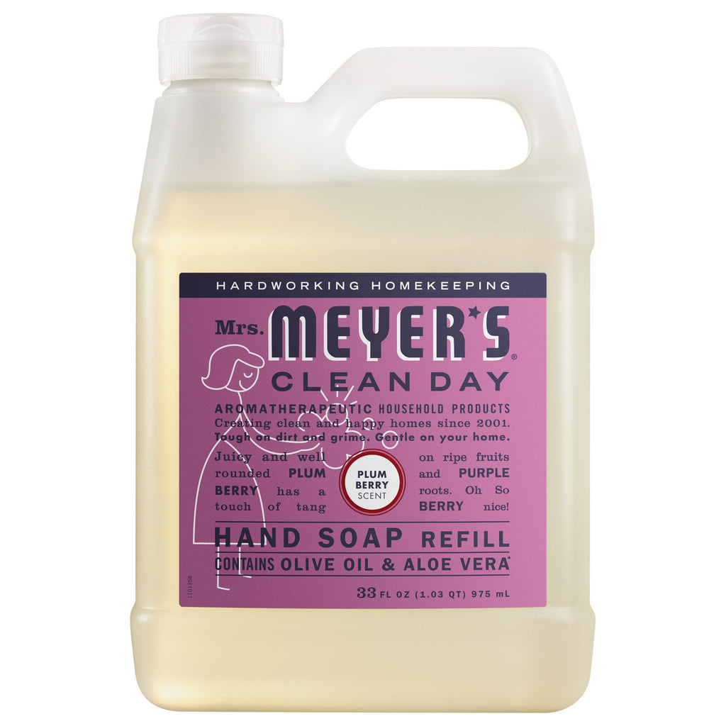 CLEAN DAY Hand Soap Refill, Plum Berry Scent, 33 Fl Oz Bottle