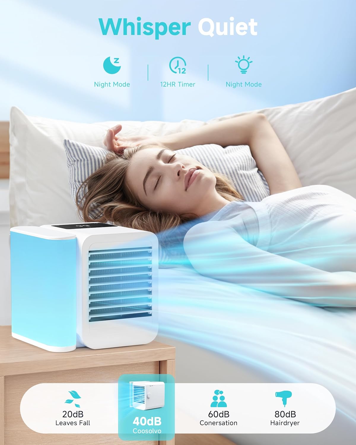 Portable Air Conditioners Fan: Air Conditioner, Ac Unit | Evaporative Air Cooler - Personal Mini Air Cooler with