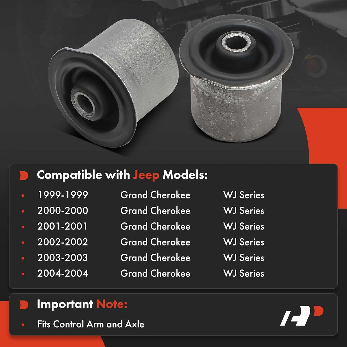 A-Premium Front Upper Control Arm Bushing, Compatible with Jeep