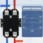 24V Coil 40A 2 Pole Air Conditioner Replacement Compressor Contactor