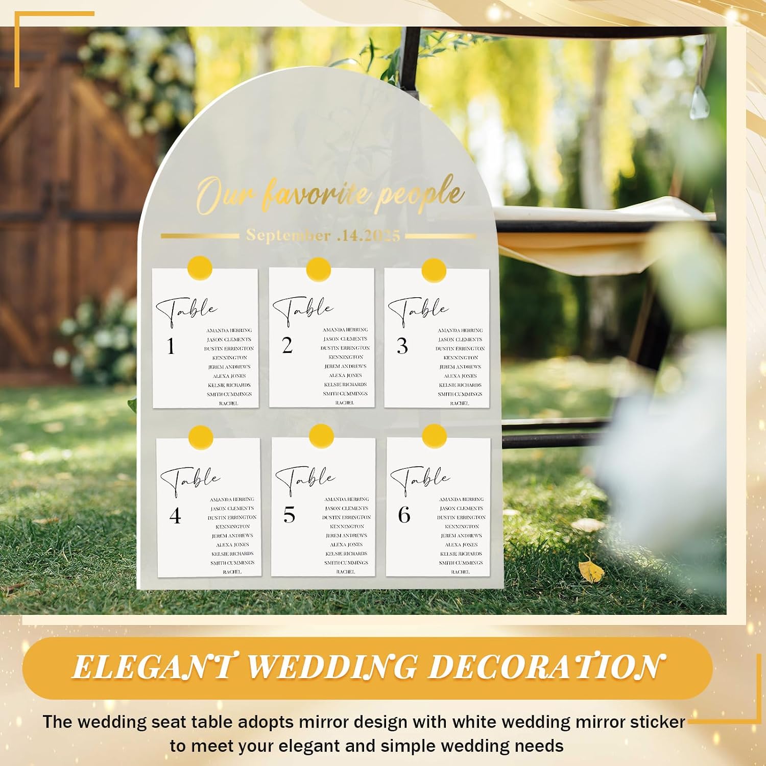 Wedding Seating Chart Board Display for Wedding Reception
