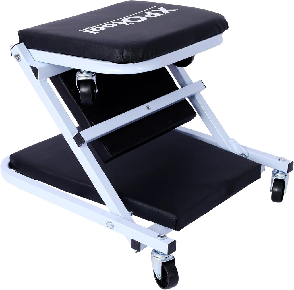 Mechanic Creeper, Creeper Seat, Steel Mechanic Stool, 2 in 1 Garage Creeper, 36 Inch Low Profile with 6 Casters