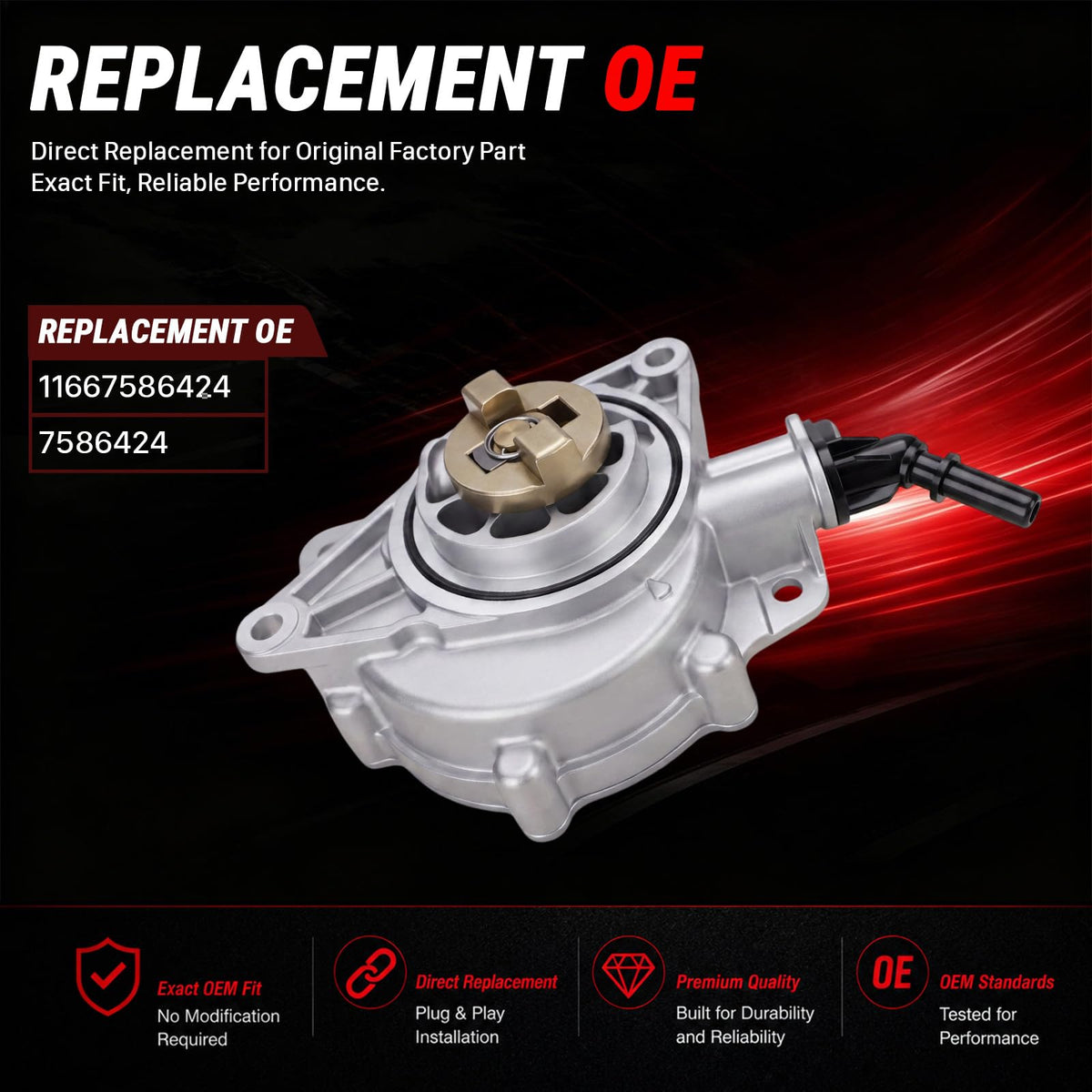 11667586424 Brake Vacuum Pump Compatible with Cooper