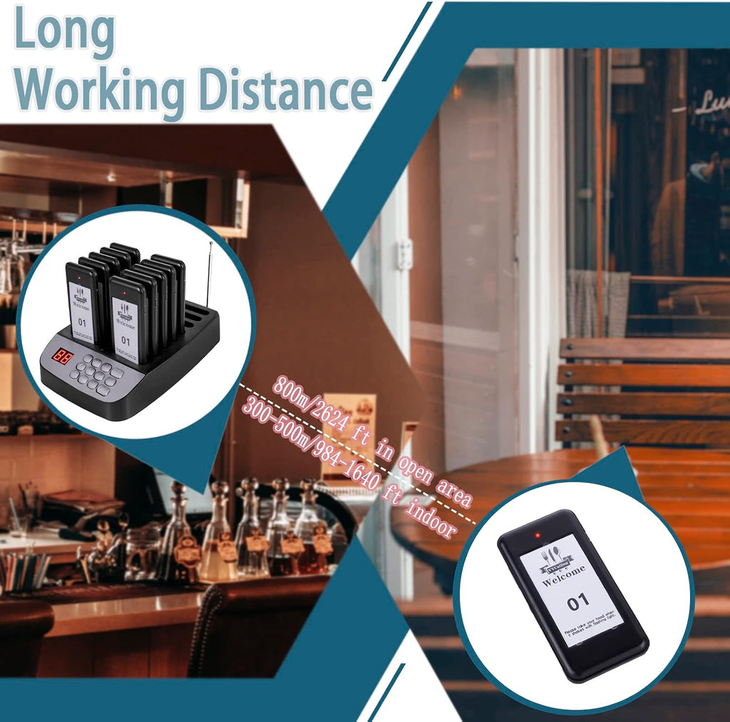 Restaurant Pager,Pagers for Restaurants 10 Guest Pagers