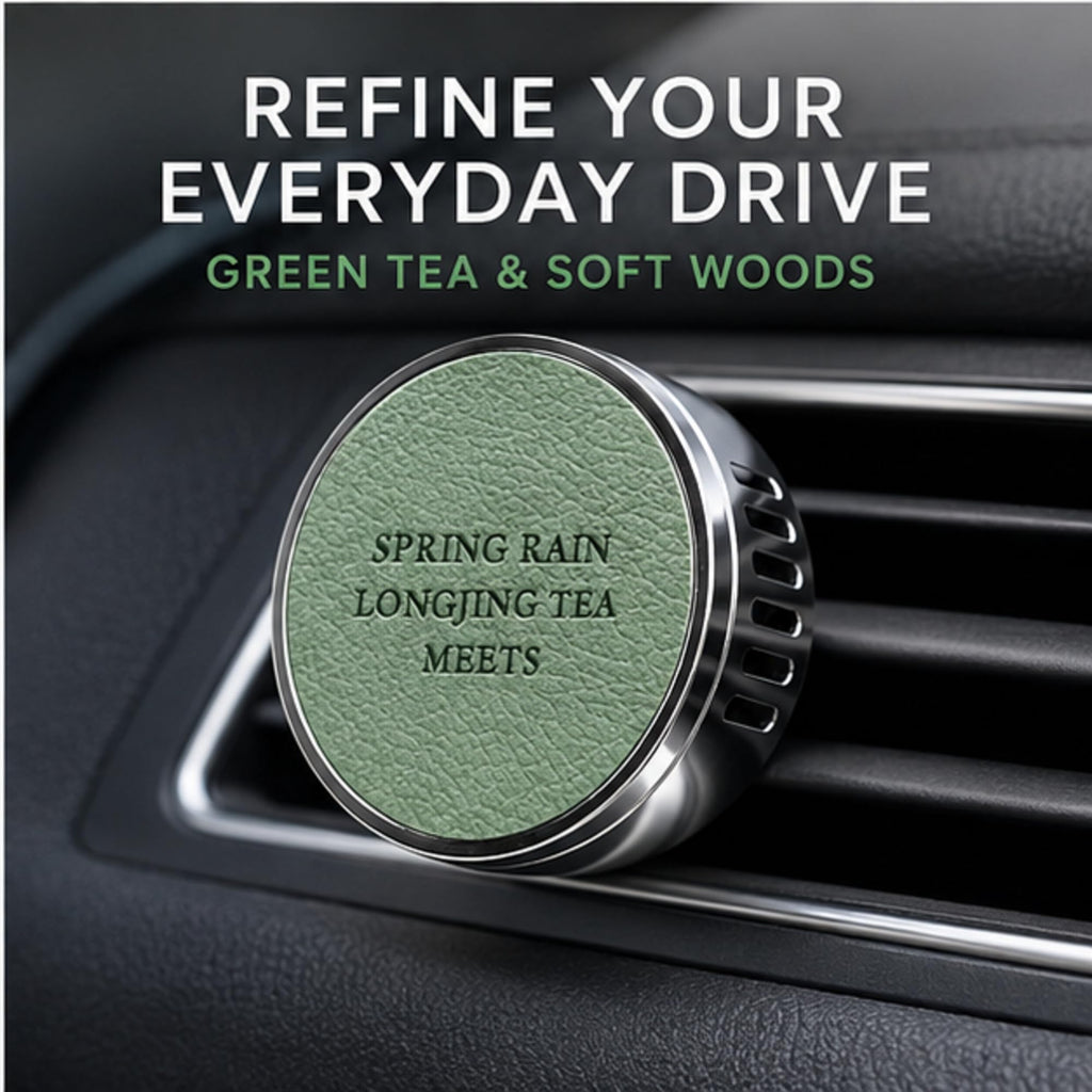 Refillable Car Vent Air Freshener Clip, Metal Magnetic Diffuser, Replaceable Solid Scent Rings