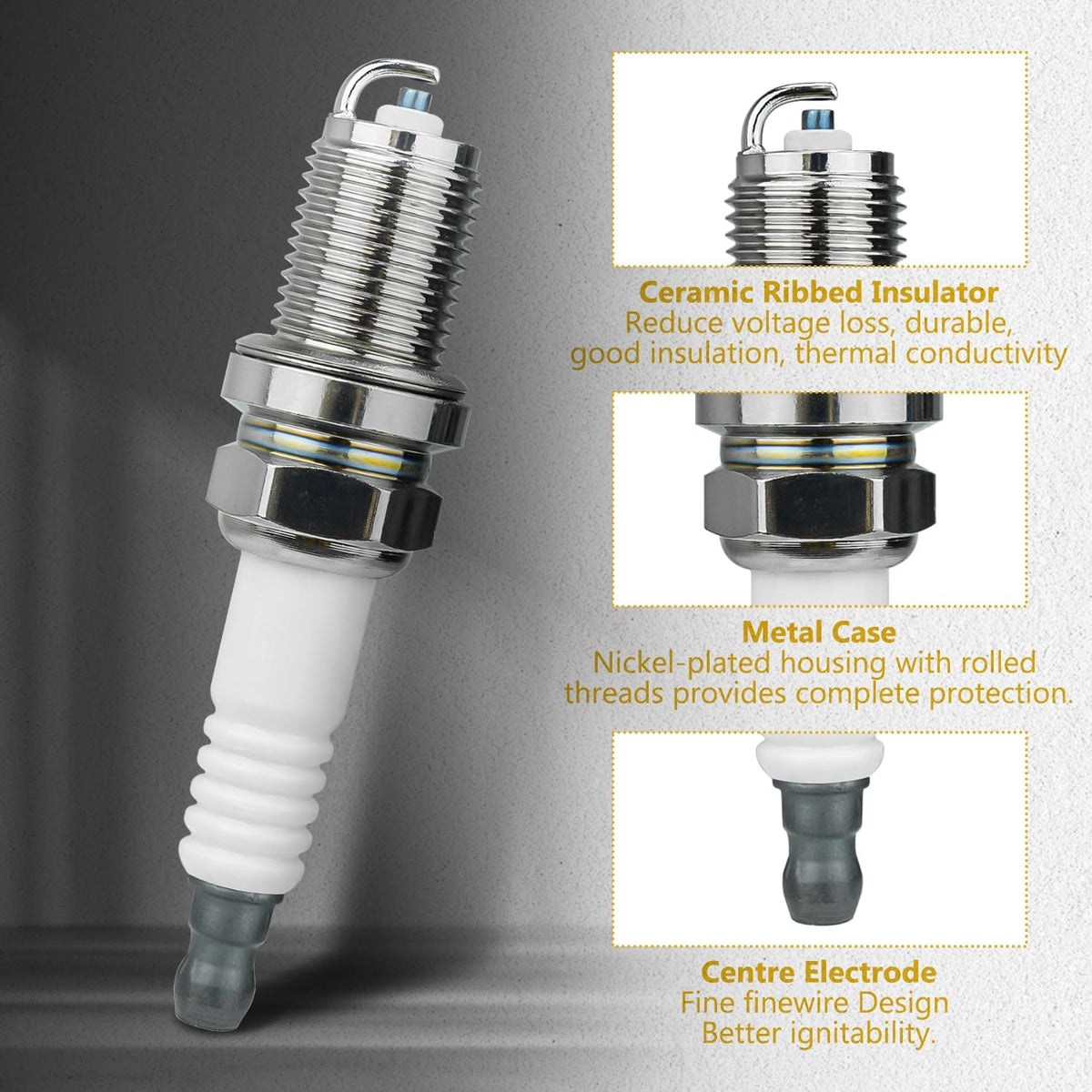 Replacement 25 132 28-S Spark Plug for Kohler Lawn Mower Models