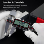 GemRed Wireless Digital Caliper 6 Inch with Data Transfer to Excel/Phone/PC