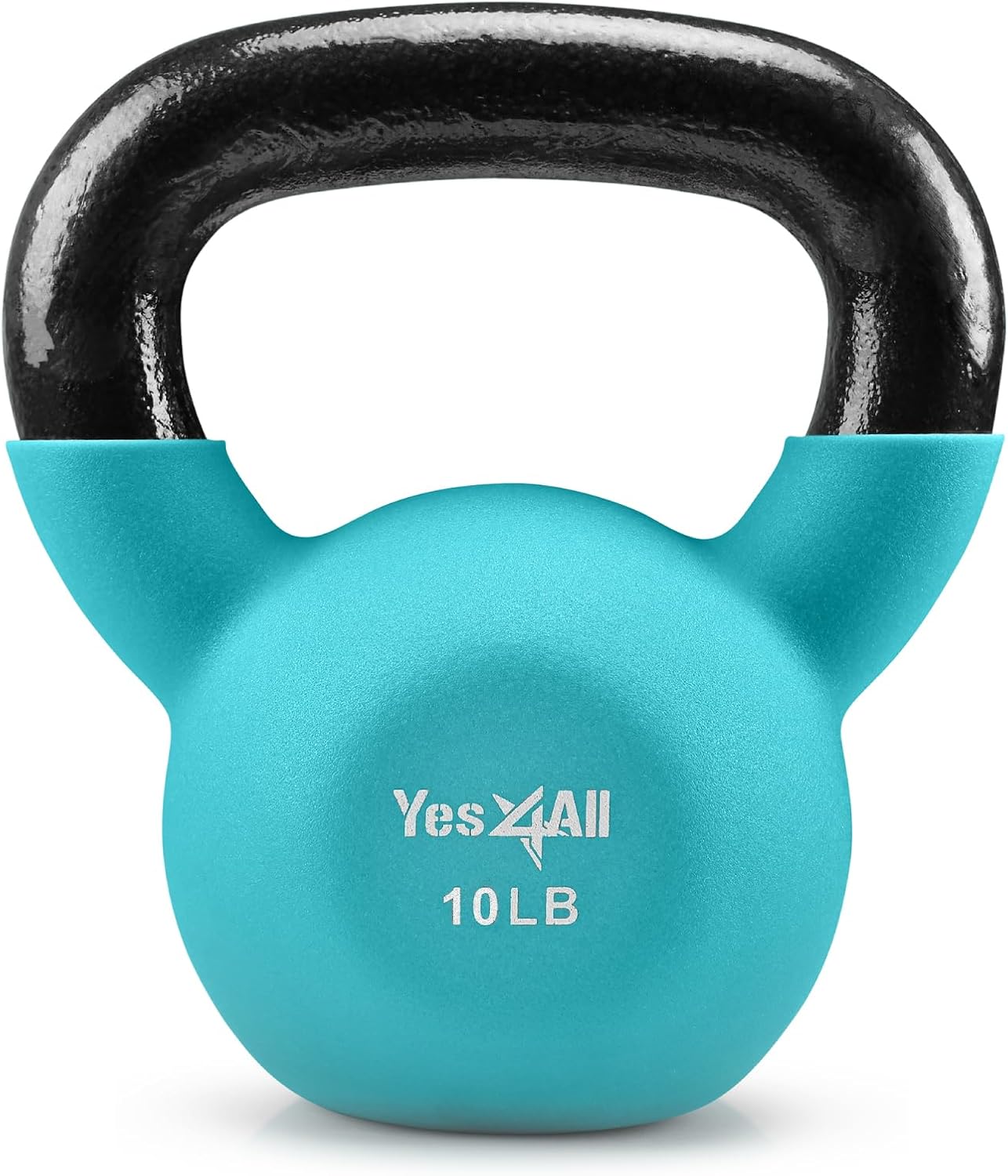 Kettlebell, 5-65 LB Neoprene Coated Cast Iron Kettlebells, Wide Grip Handle & Flat Bottom for Swings, Squats
