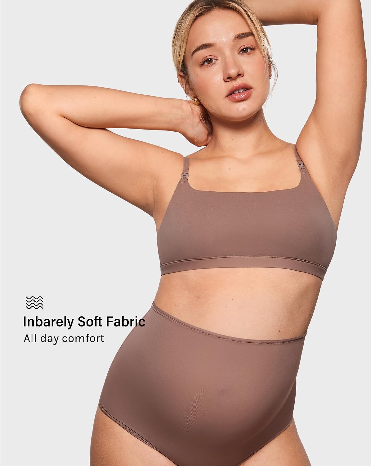 Women's Inbarely Soft Nursing Bras Unlined Bralettes Maternity Bra for Breastfeeding Unpadded Comfy Sleep Seamless