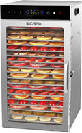 Food Dehydrator Machine 1000W 18 Trays Stainless Steel Commercial Food Dehydrated Dryer with 24H Timer Touch-Control